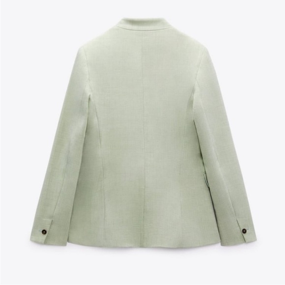 Zara Fitted Blazer with Inverted Lapel Size 2 New With Tag - Picture 2 of 15